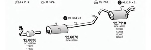 ASSO ART0554 Exhaust System